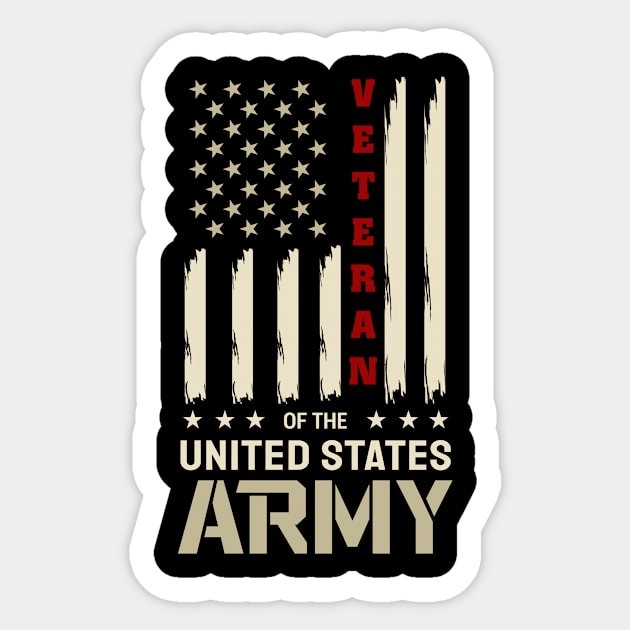 Veteran Of The United States Army Sticker by Barang Alus